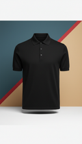 Colorblock Polo With Bold Stripe
